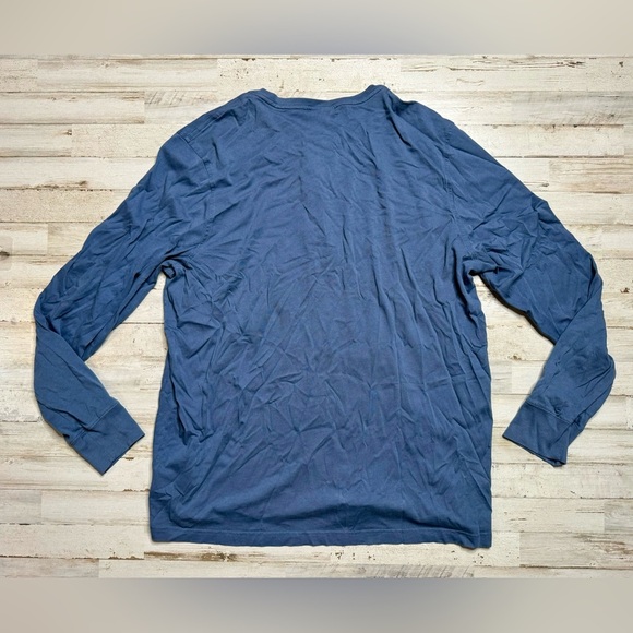 Brooks Brothers Crewneck Mens Large Navy 1/4 Button Up Cotton Long Sleeve - Picture 7 of 9
